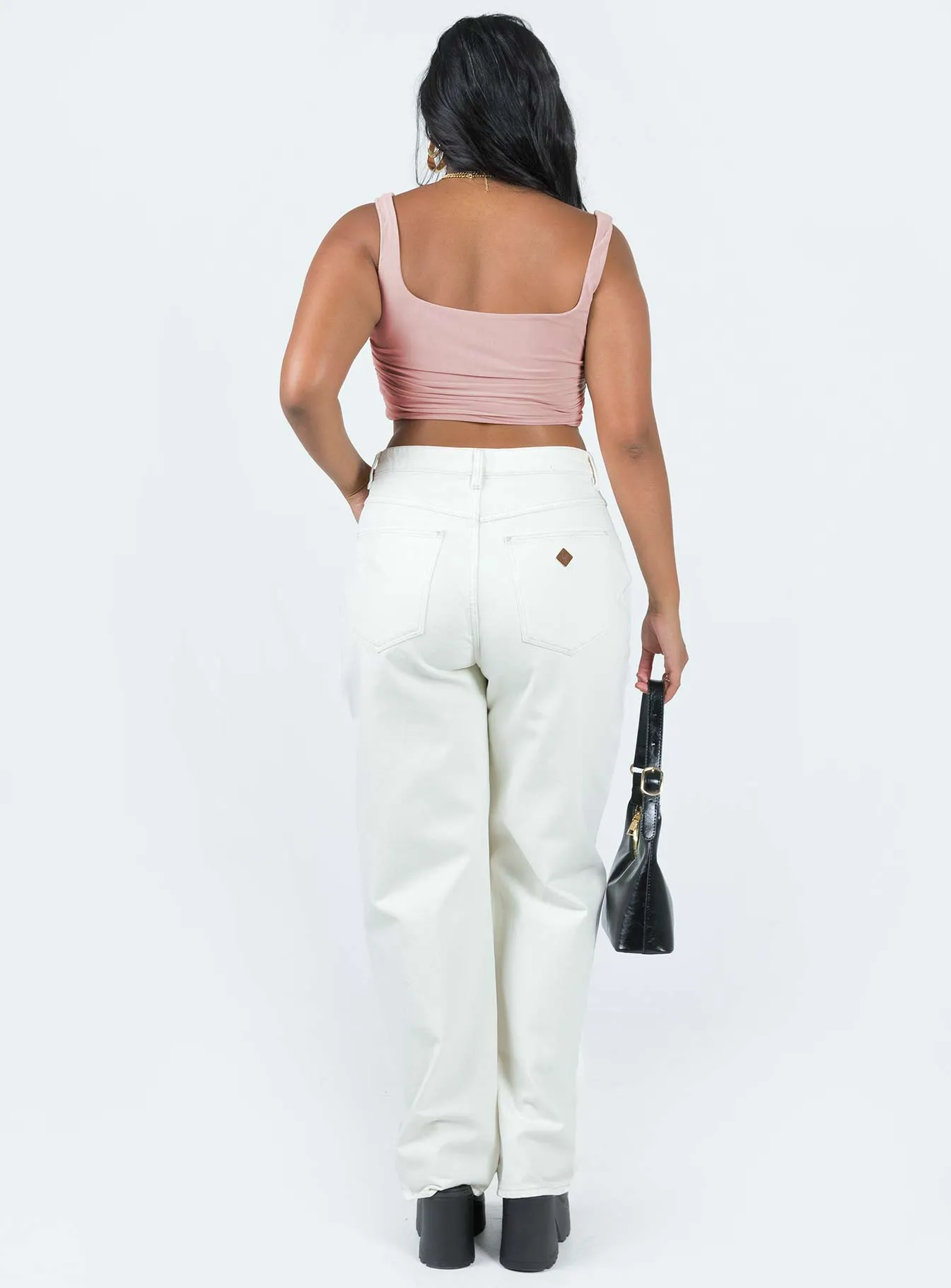 Abrand Carrie Jean Stone White Polished Look