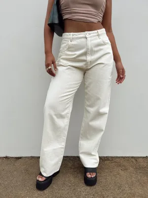 Abrand Carrie Jean Stone White Quick Match Smooth zipper closure
