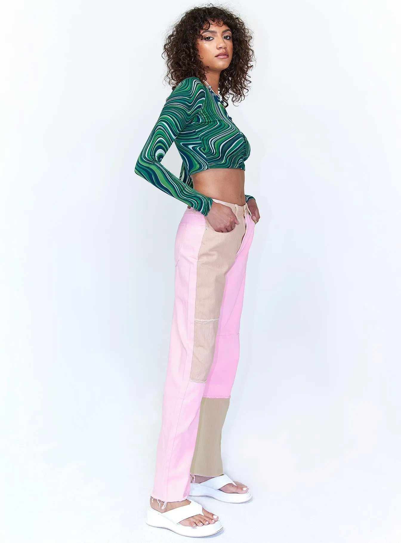 Kaisha Denim Jeans Pink Foundation Piece