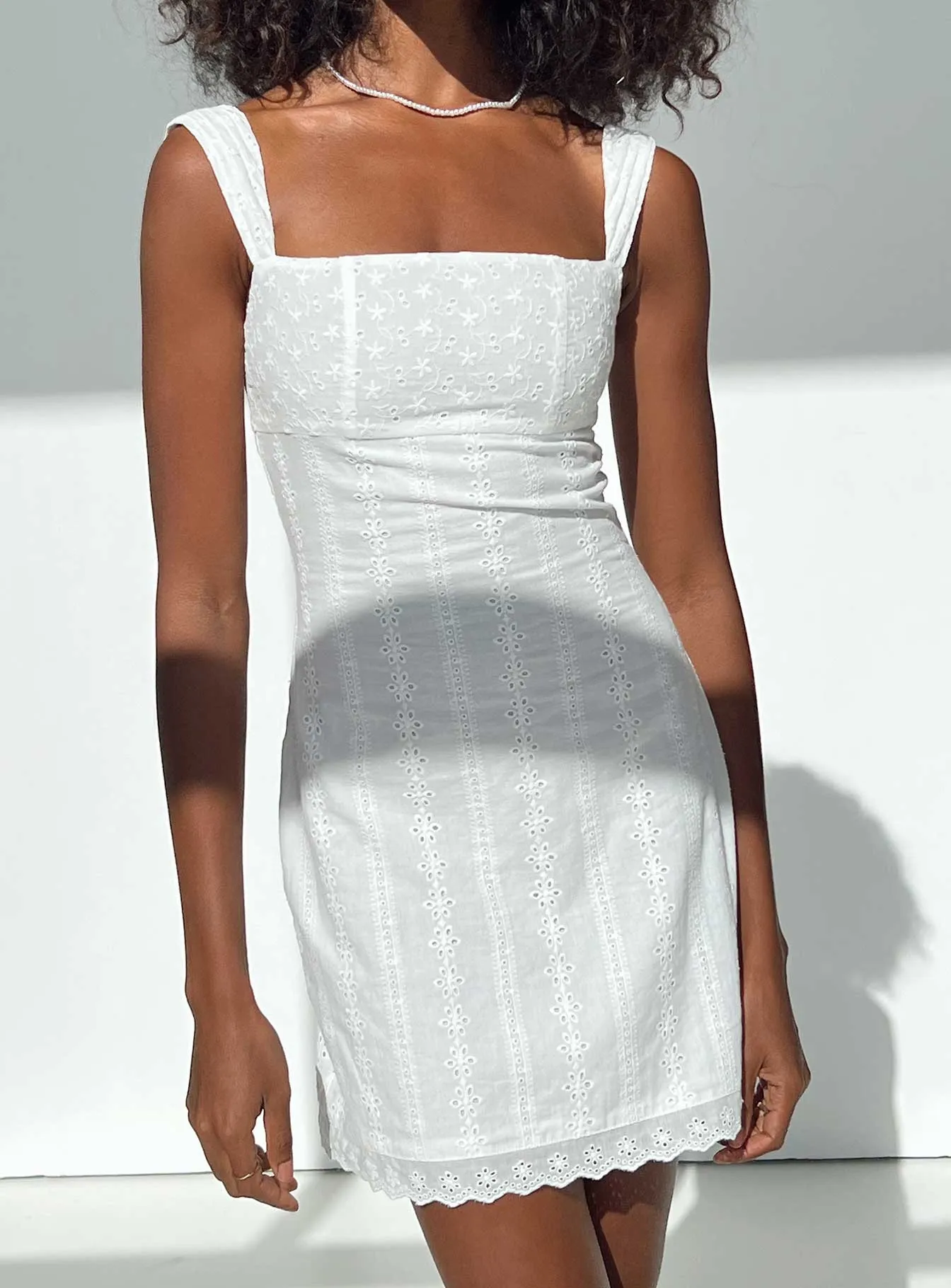 All Season Wear Allegro Mini Dress White