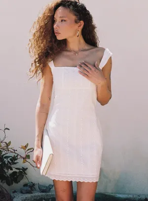 Allegro Mini Dress White Bohemian Design