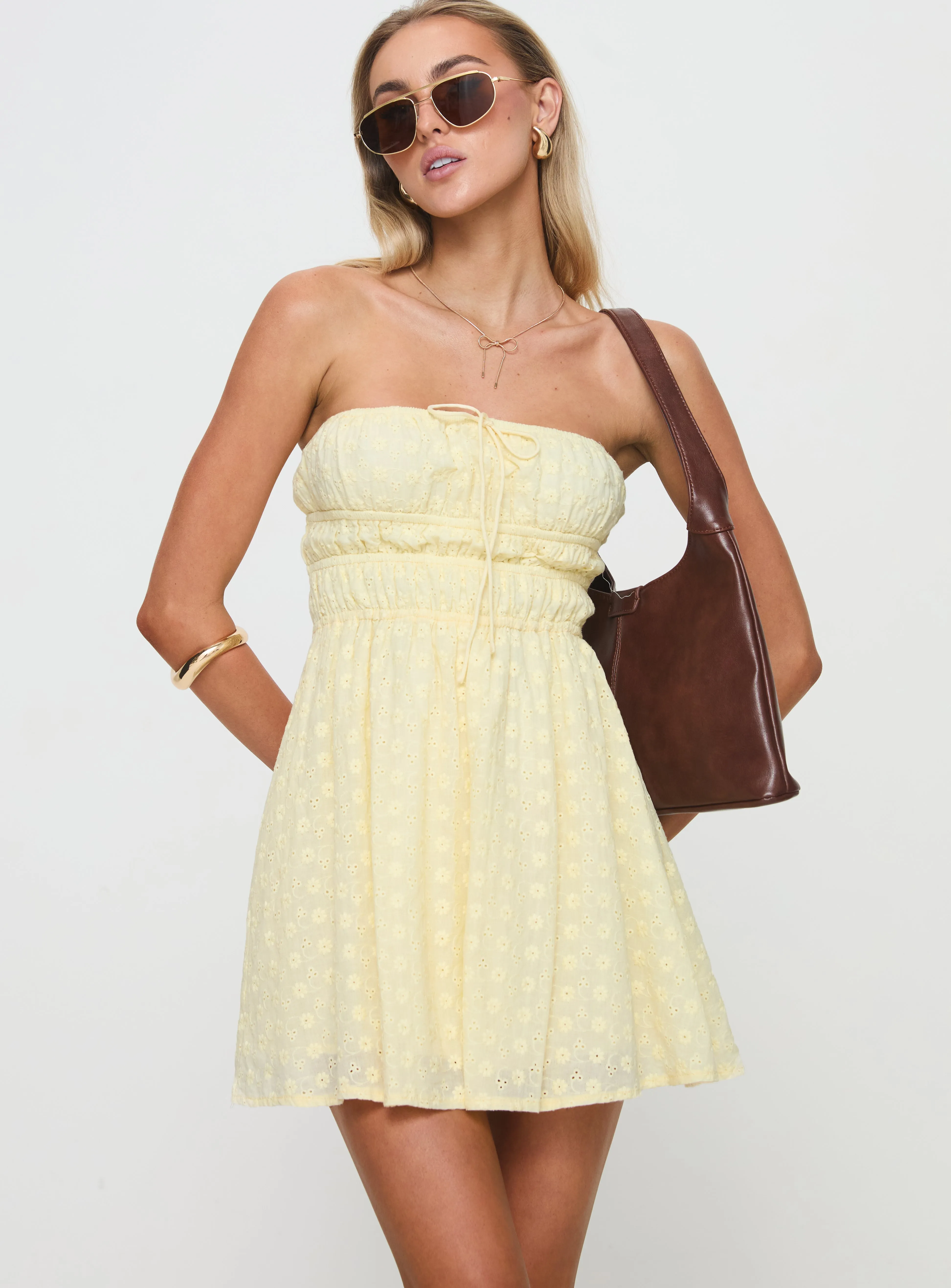 Nnarlia Mini Dress Lemon Urban Chic