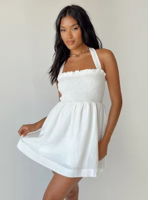 Shine Edge Trend Glow Rhea Mini Dress White