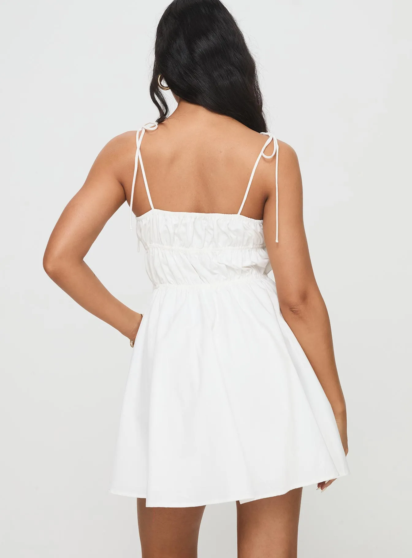 Jacksonne Mini Dress White Pop Glow Simple Style