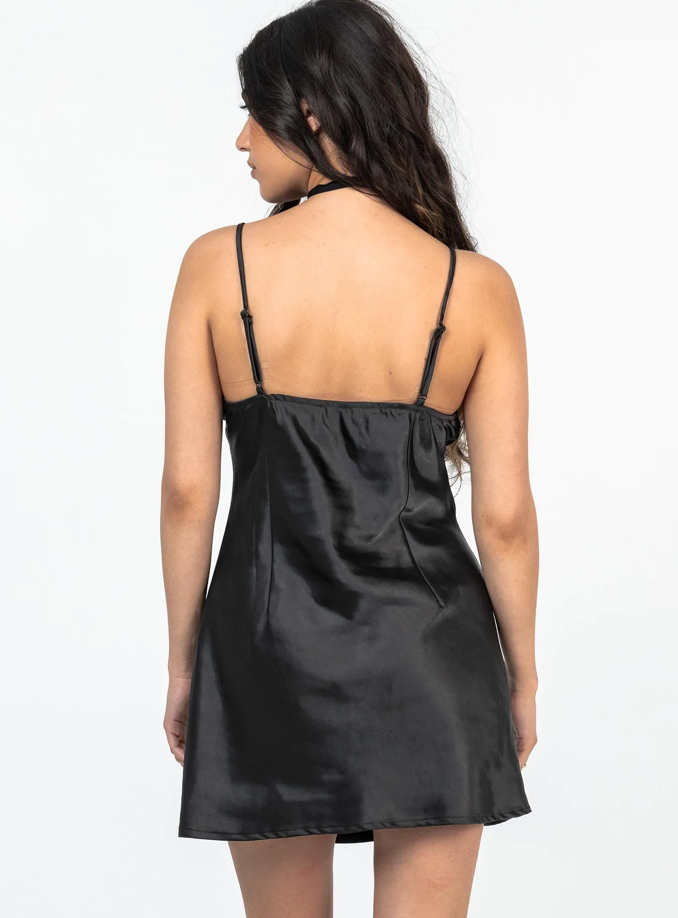 Pop Hot Roman Mini Dress Black Petite