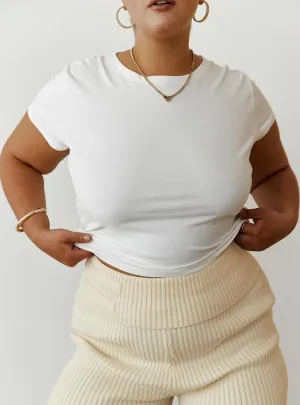 Edgy Lex Top White Curve