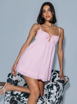 Skin Tint Beat Hot Empress of Love Mini Dress Pink