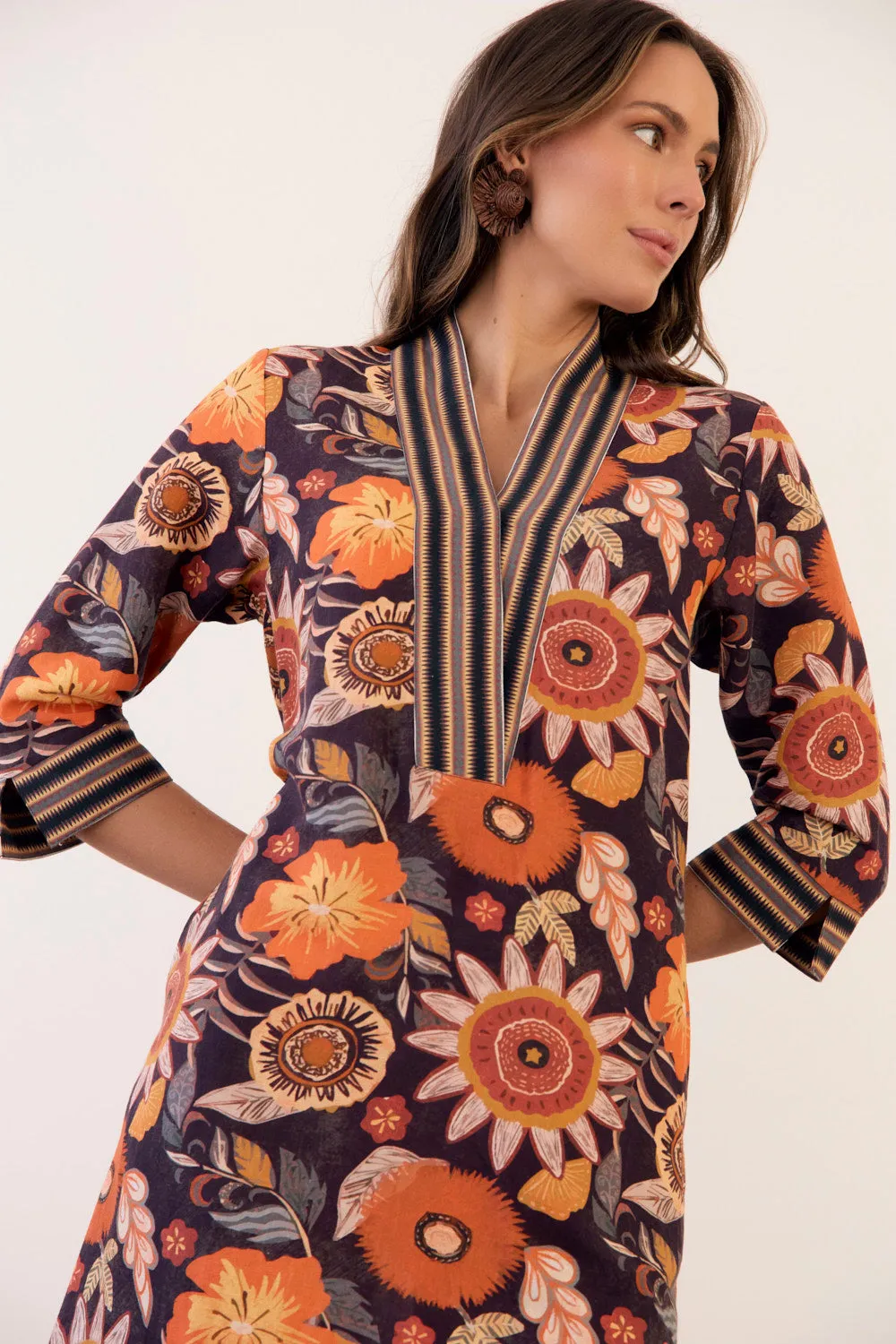 Tia Tunic Dress in Abigail Contemporary Fashion Stylish Choices