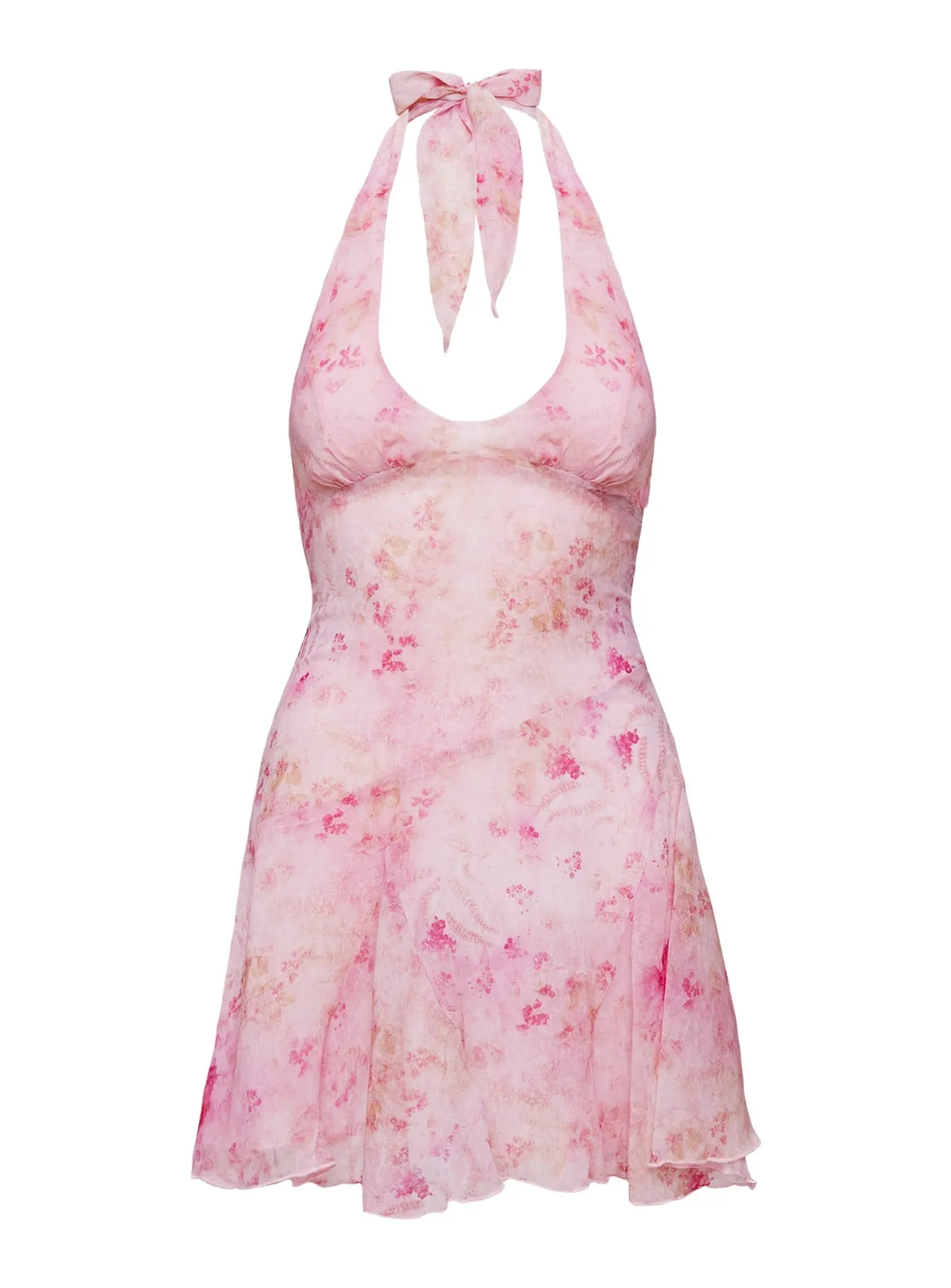Valorie Halter Mini Dress Pink Short Game