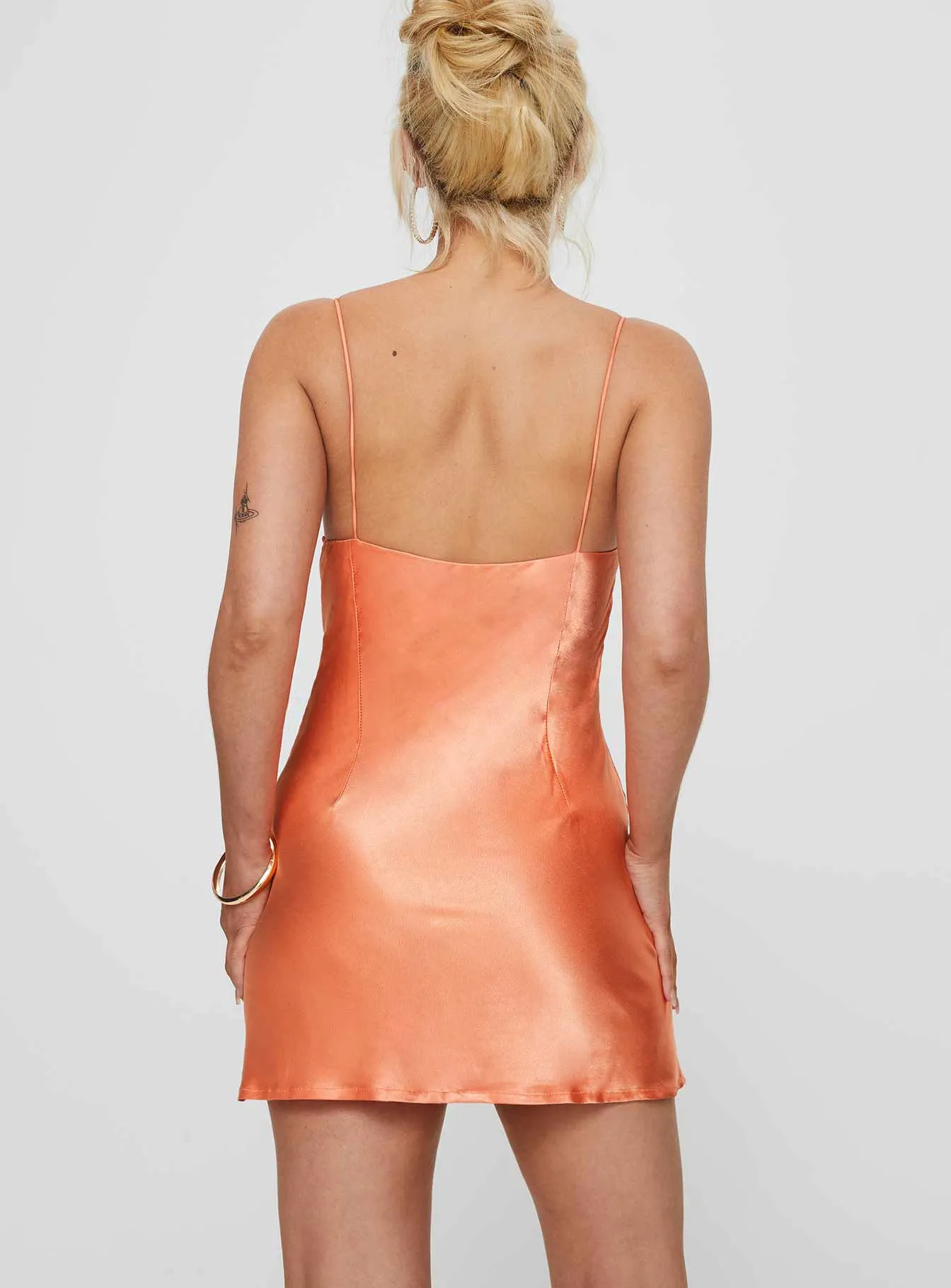 Marilyn Mini Dress Orange Modern Edge