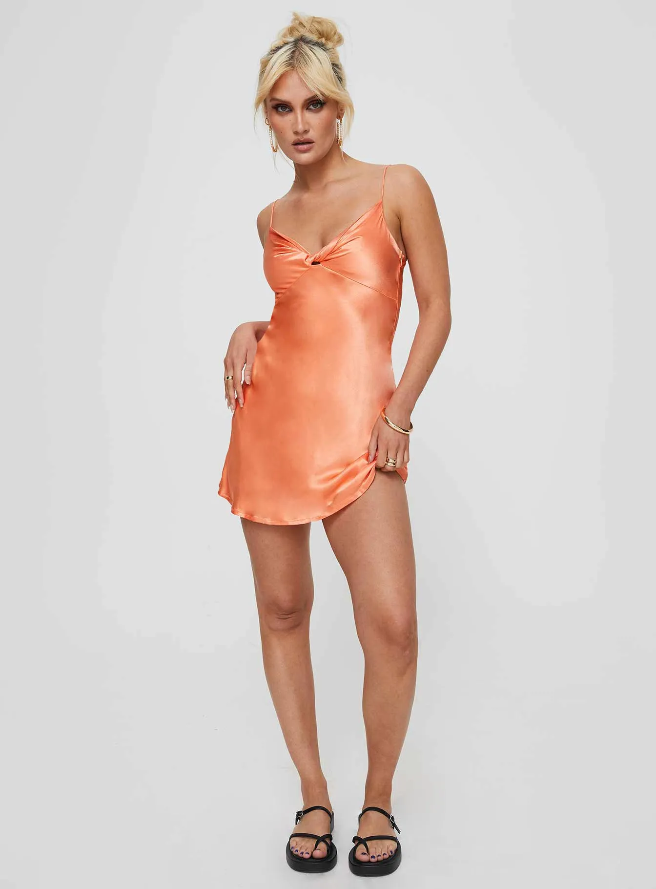 Marilyn Mini Dress Orange Urban Style Wear