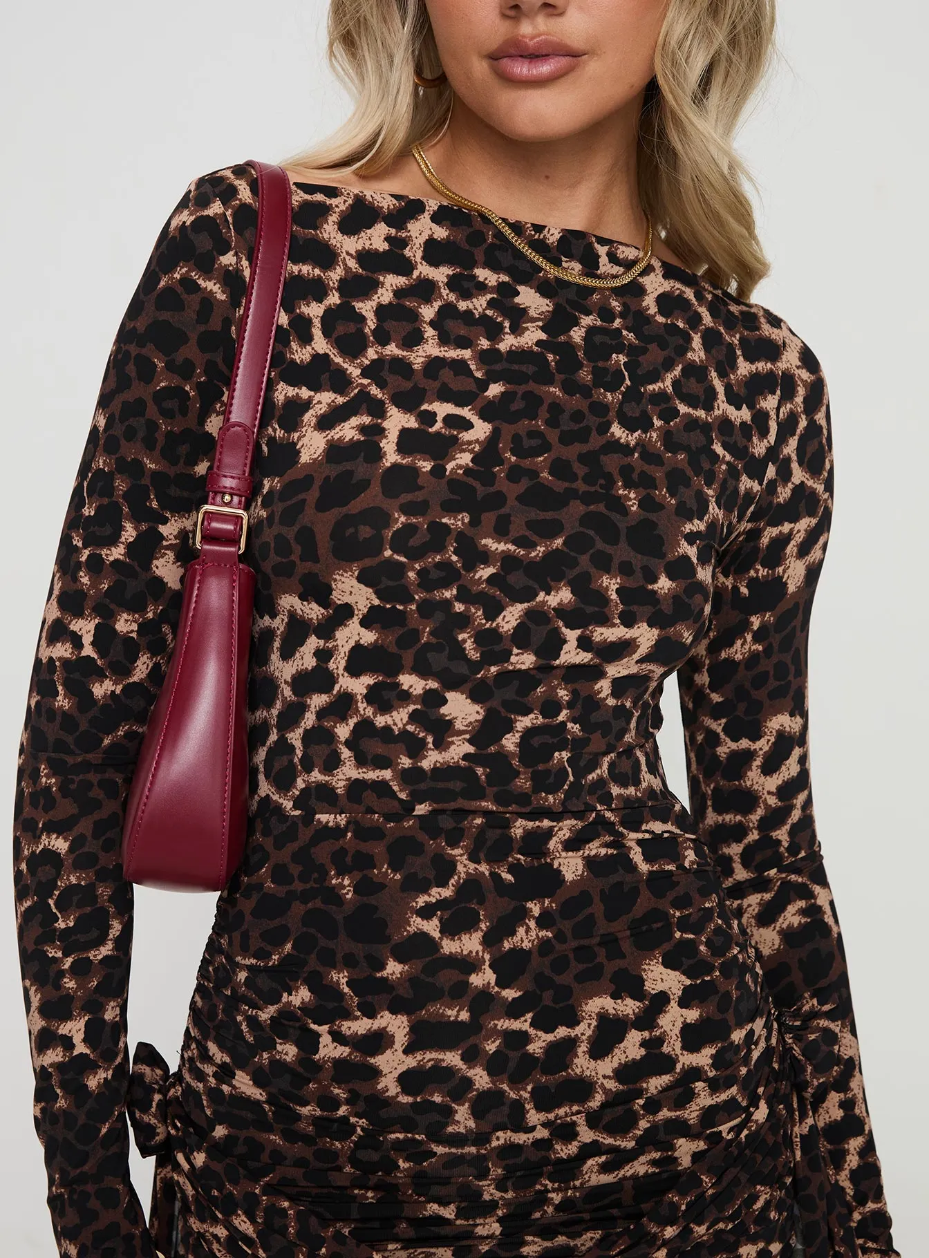 Flair Mode Glory Mini Dress Leopard
