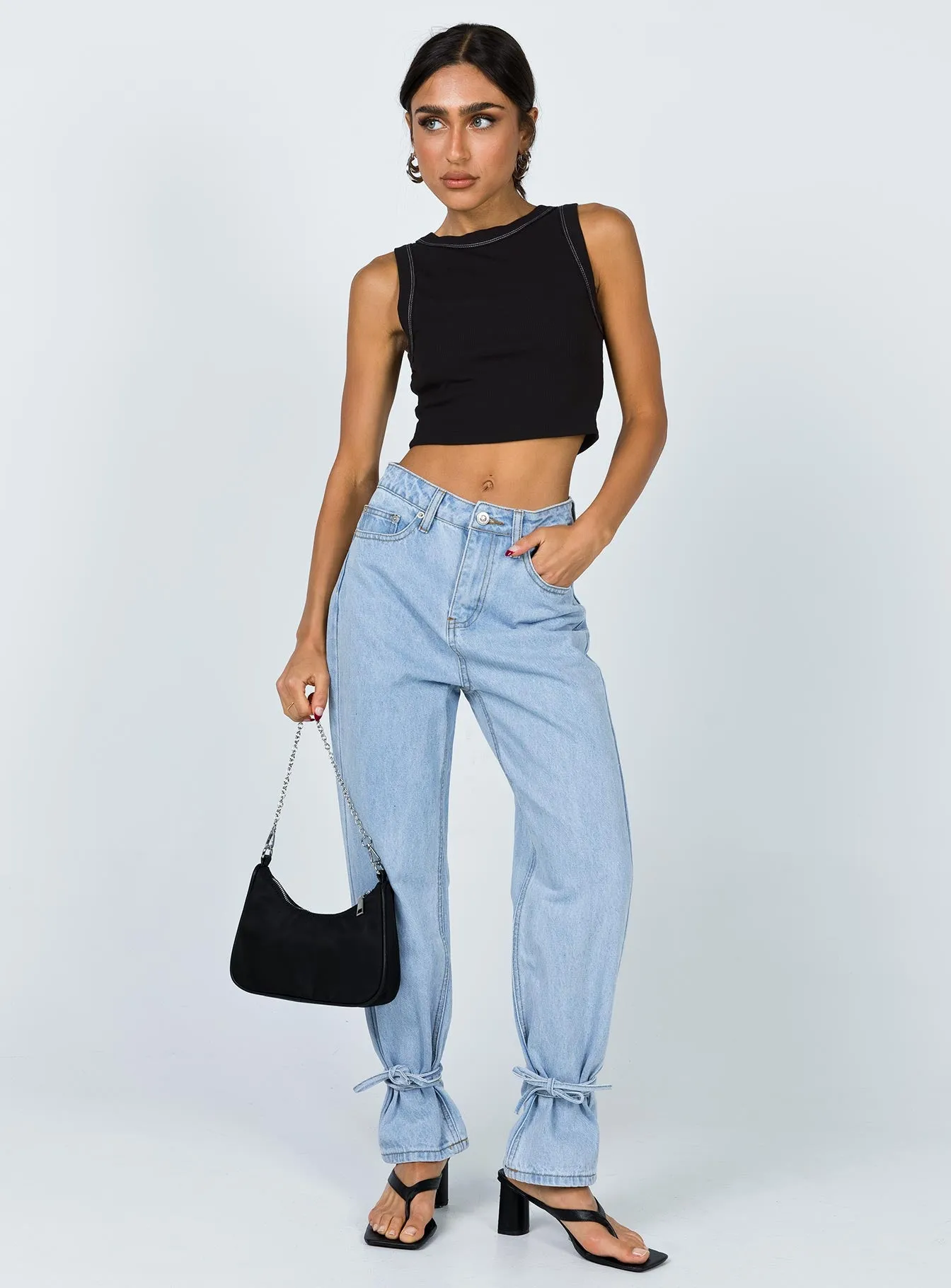 Foundation Wear Connection Ankle Tie Denim Jeans