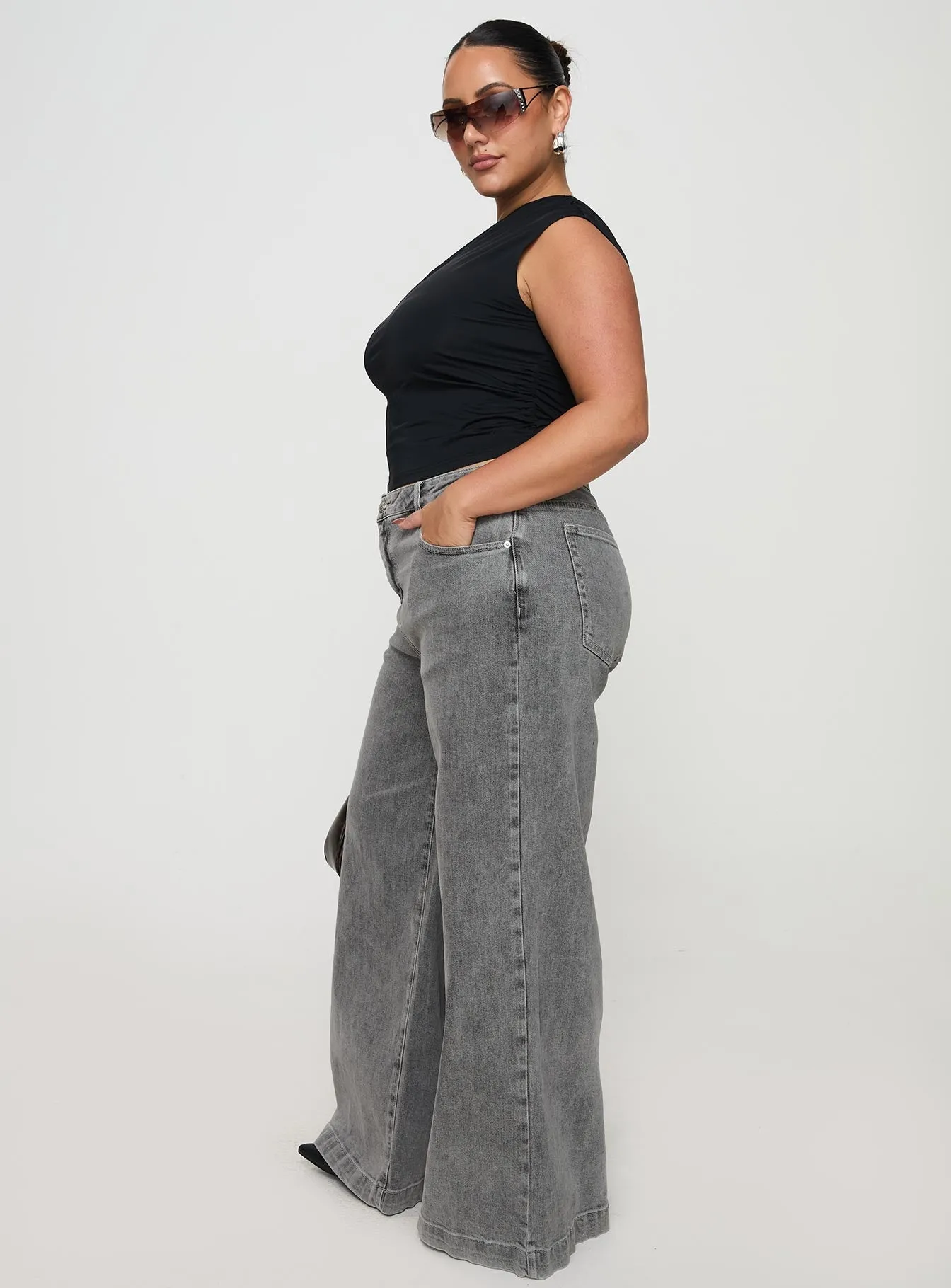 Wolfie High Rise Wide Leg Slouchy Jeans Steel Curve Traveler Gear Bold Look Essential Wardrobe