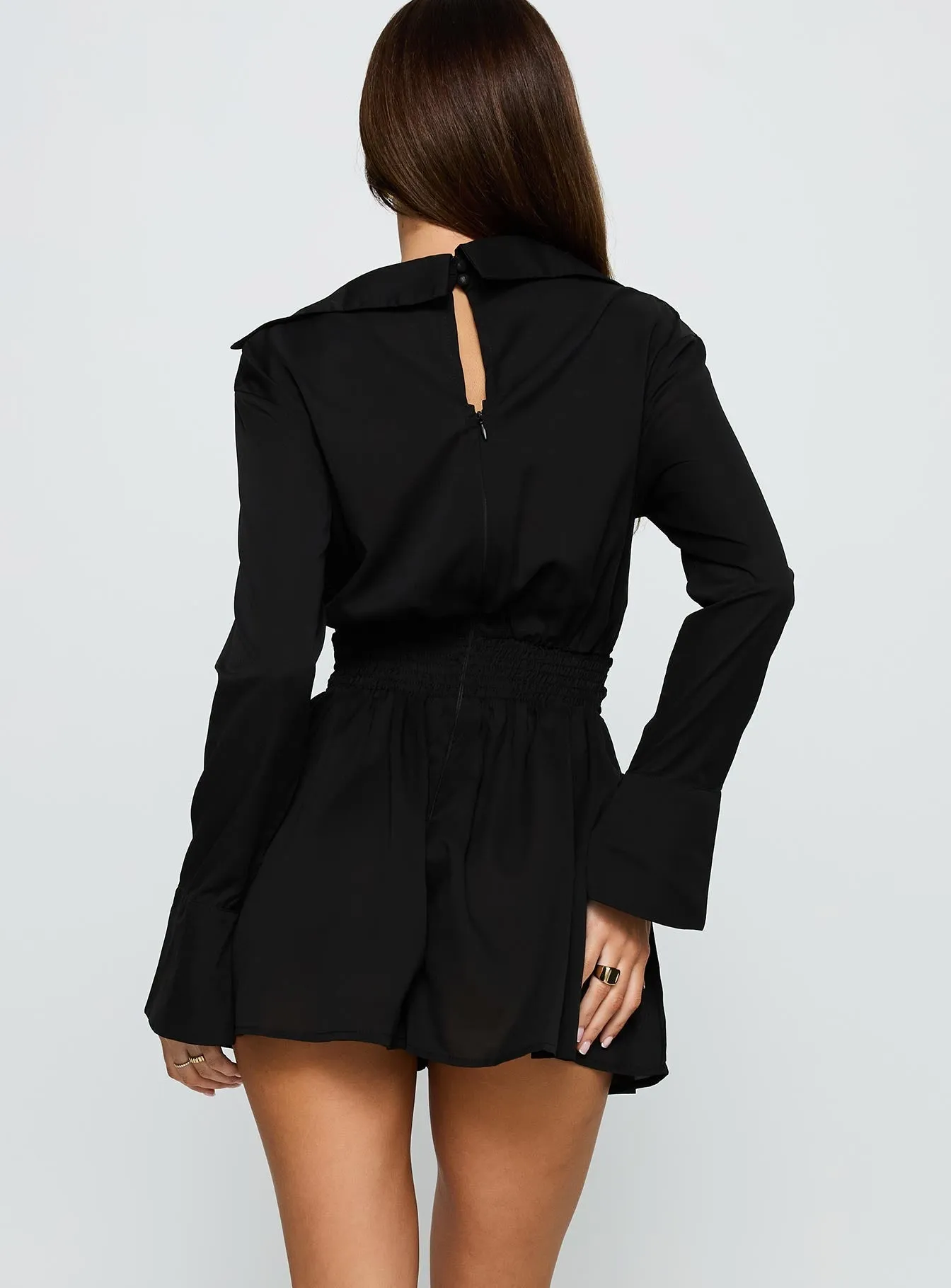 Belvedere Playsuit Black Relaxed-fit mini gown Beat Soft