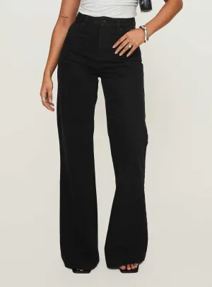 Goldie High Rise Wide Leg Jeans Black Petite Everyday Pick Festival Outfit Minimalist Style