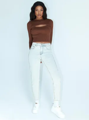 Adjustable Belt Loops Zaiden Straight Leg Jeans Light Blue Wash Denim