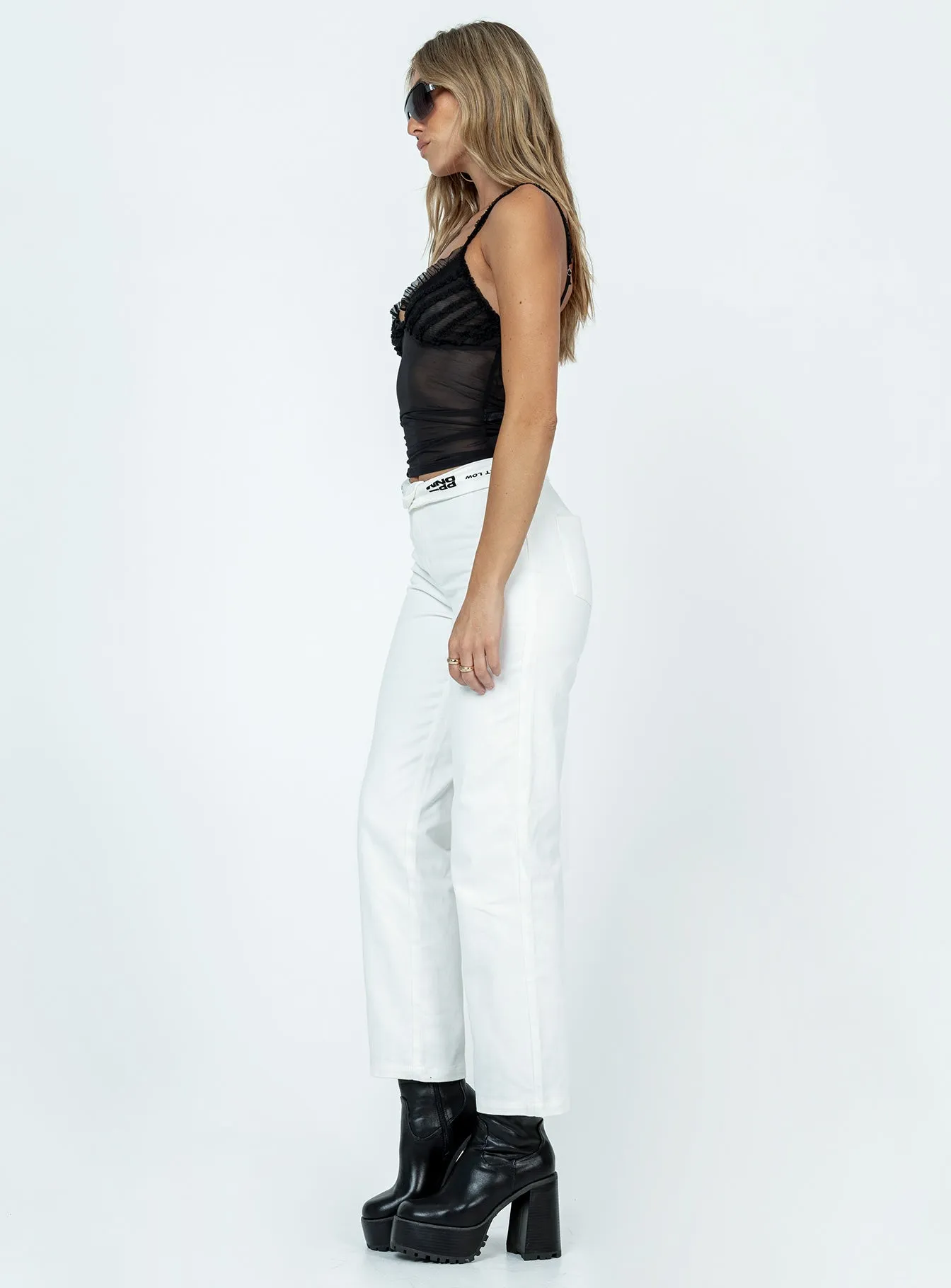 Balanced Look Dava Low Rise Pants White