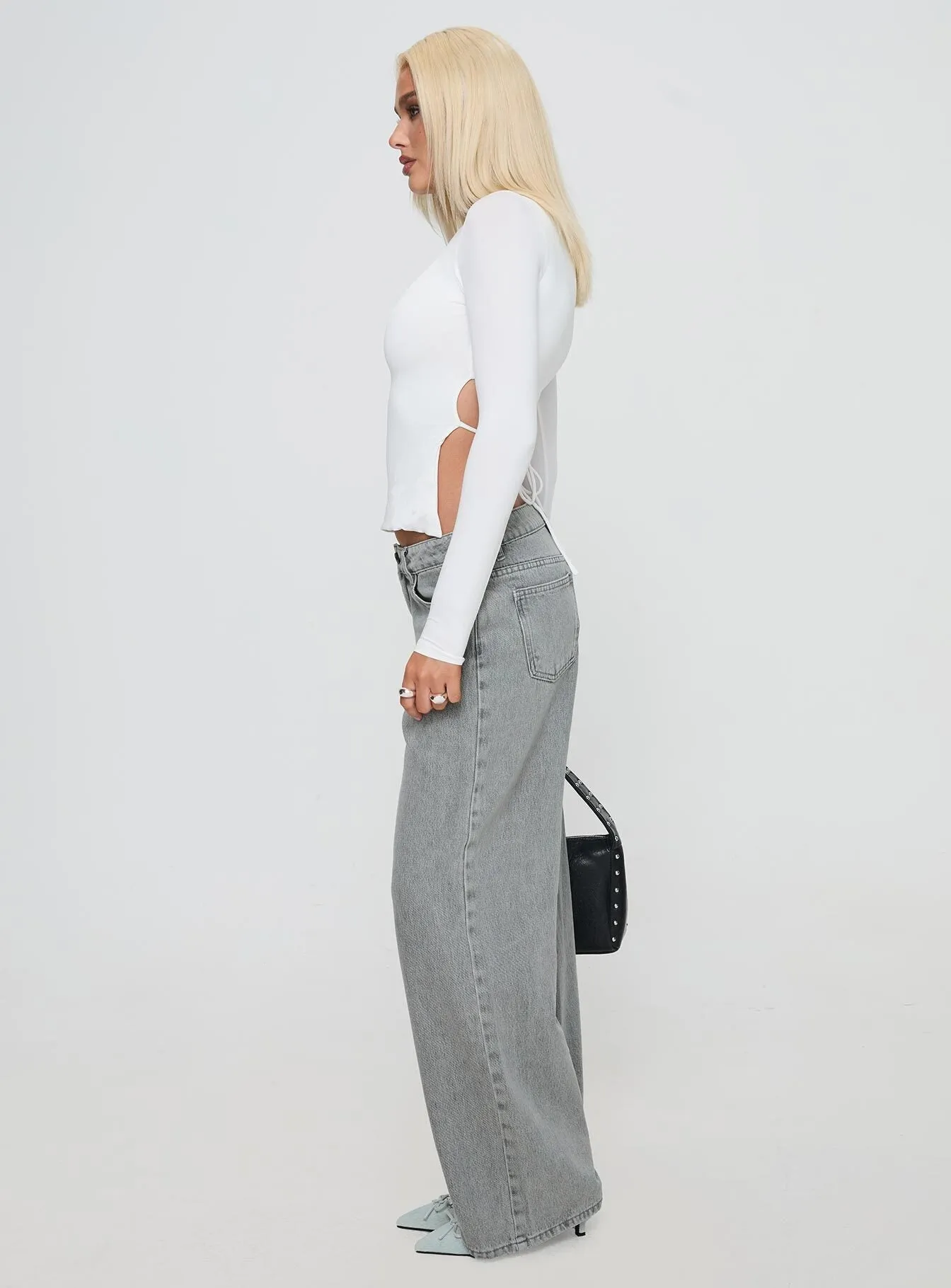 Ellanor Low Rise Straight Leg Jeans Washed Grey Petite Street Approved