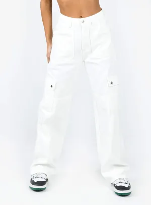 Suitable Fit Easy Fit Vincent Cargo Jean White