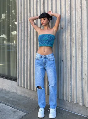 Fresh Look Fairmount Straight Leg Jean Light Wash Denim