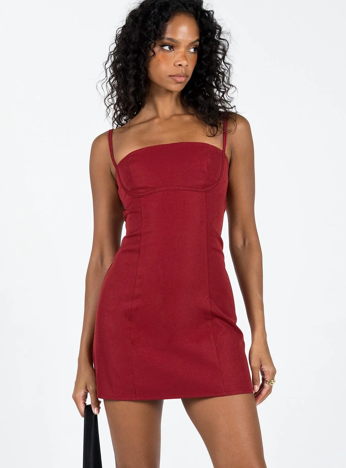 Flattering mini dress for all shapes Monza Mini Dress Red