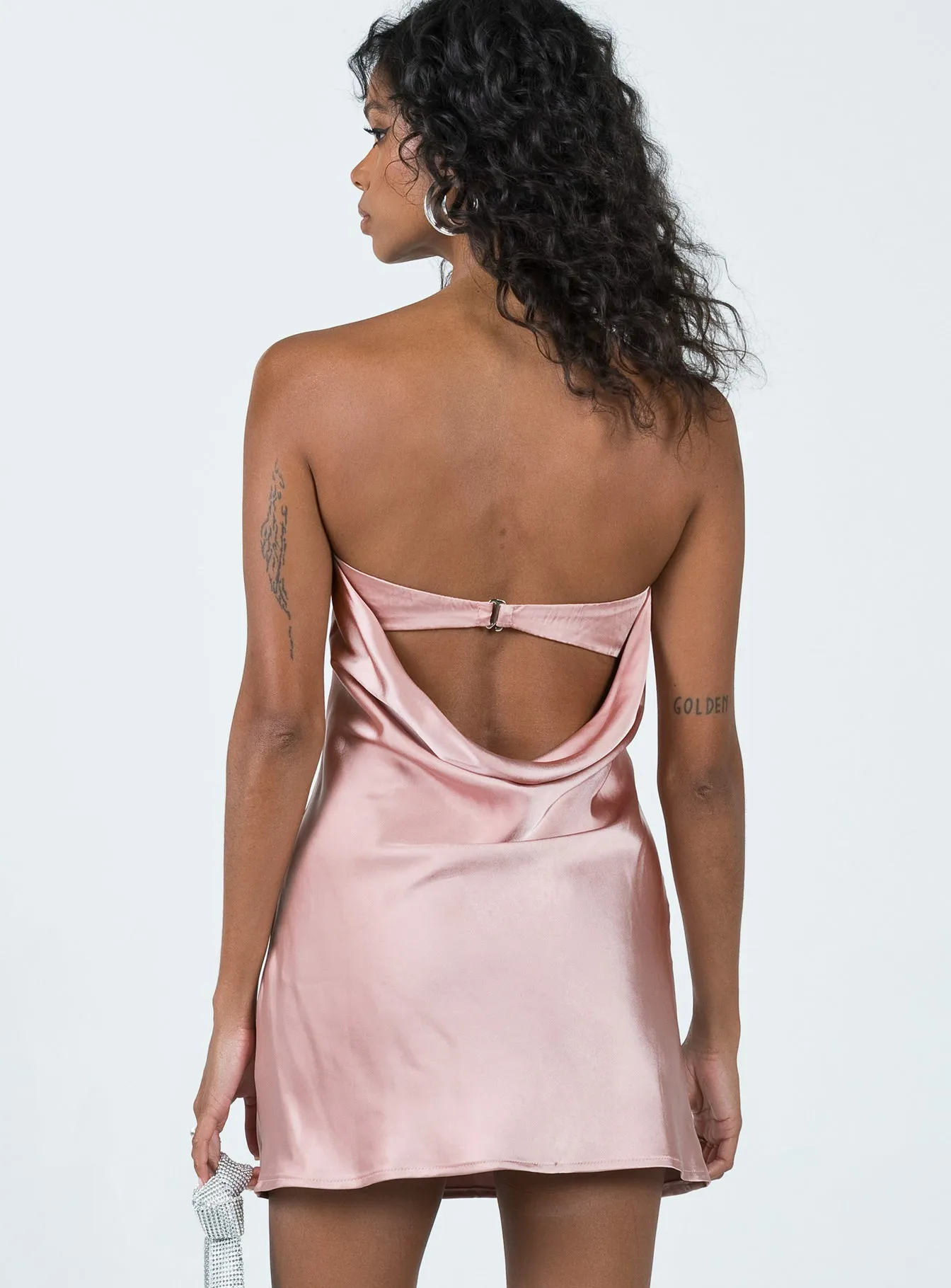Saydee Strapless Mini Dress Rose Glow Light
