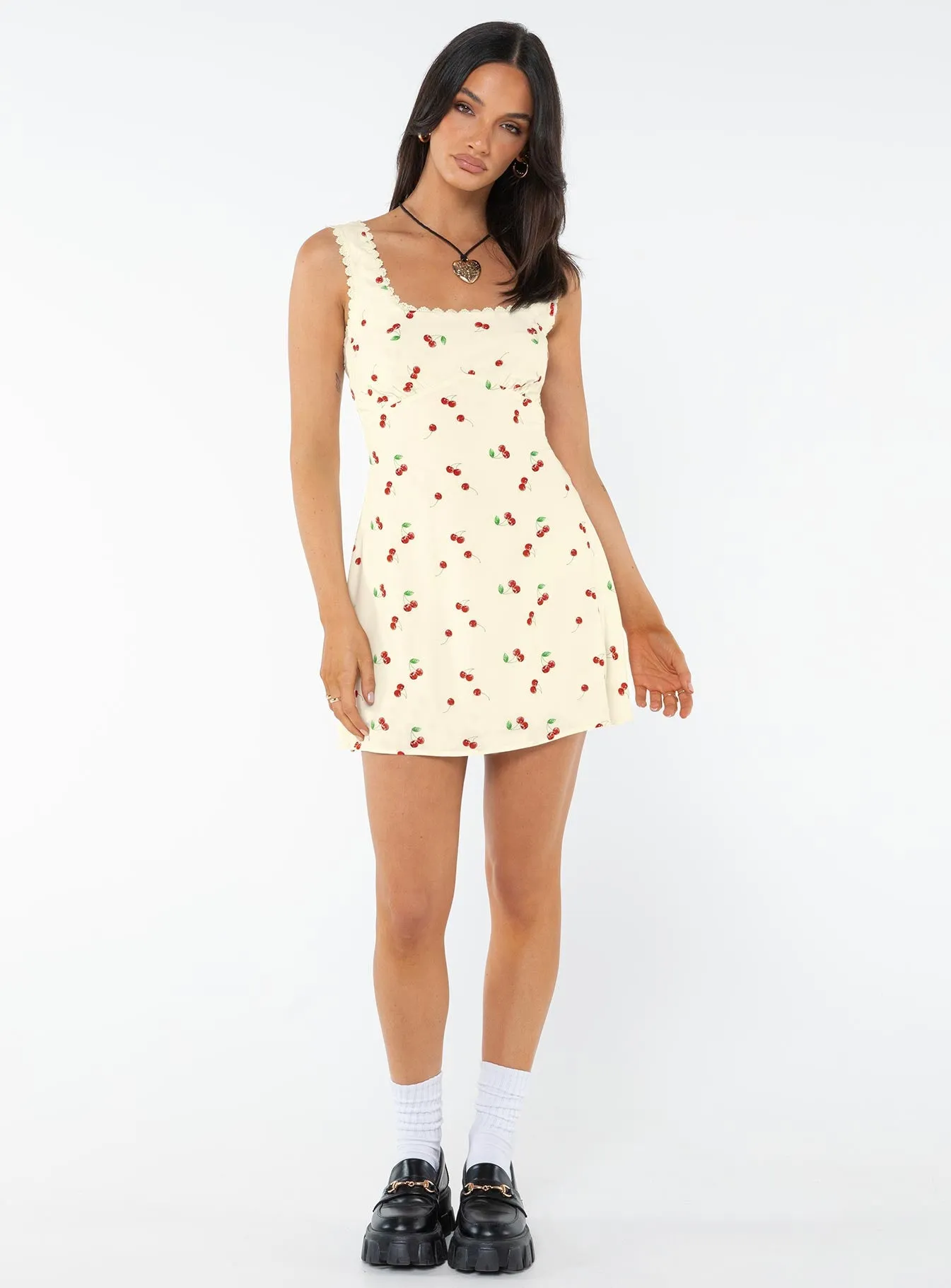 Dasha Mini Dress Cherry Eco Friendly Dye