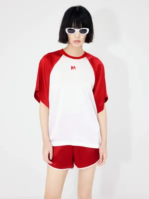 Comfy Casual Wear Raglan Sleeves Contrast T-shirt