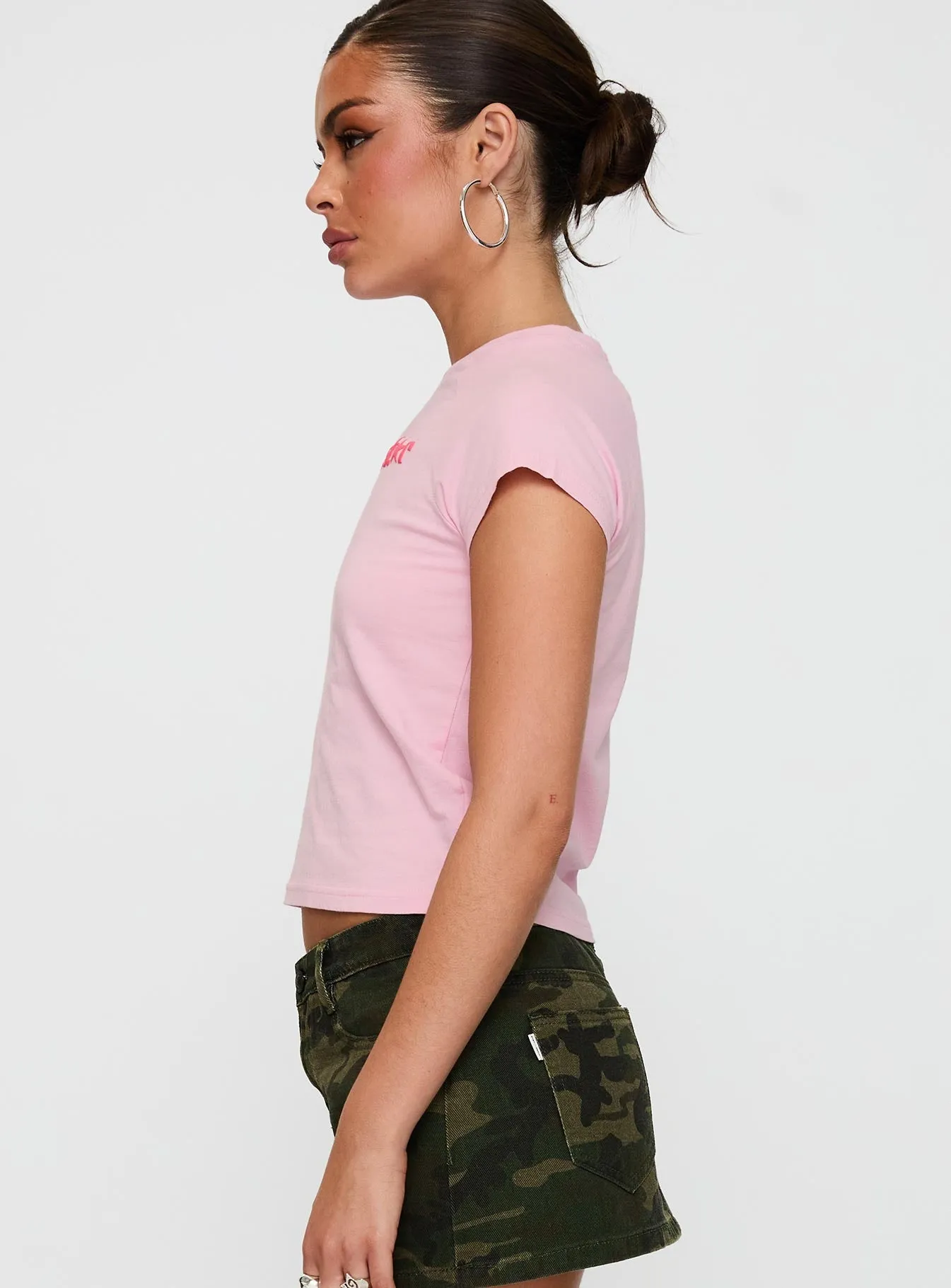 Minimalist Comfort Street Ready I'm A Star Graphic Top Pink