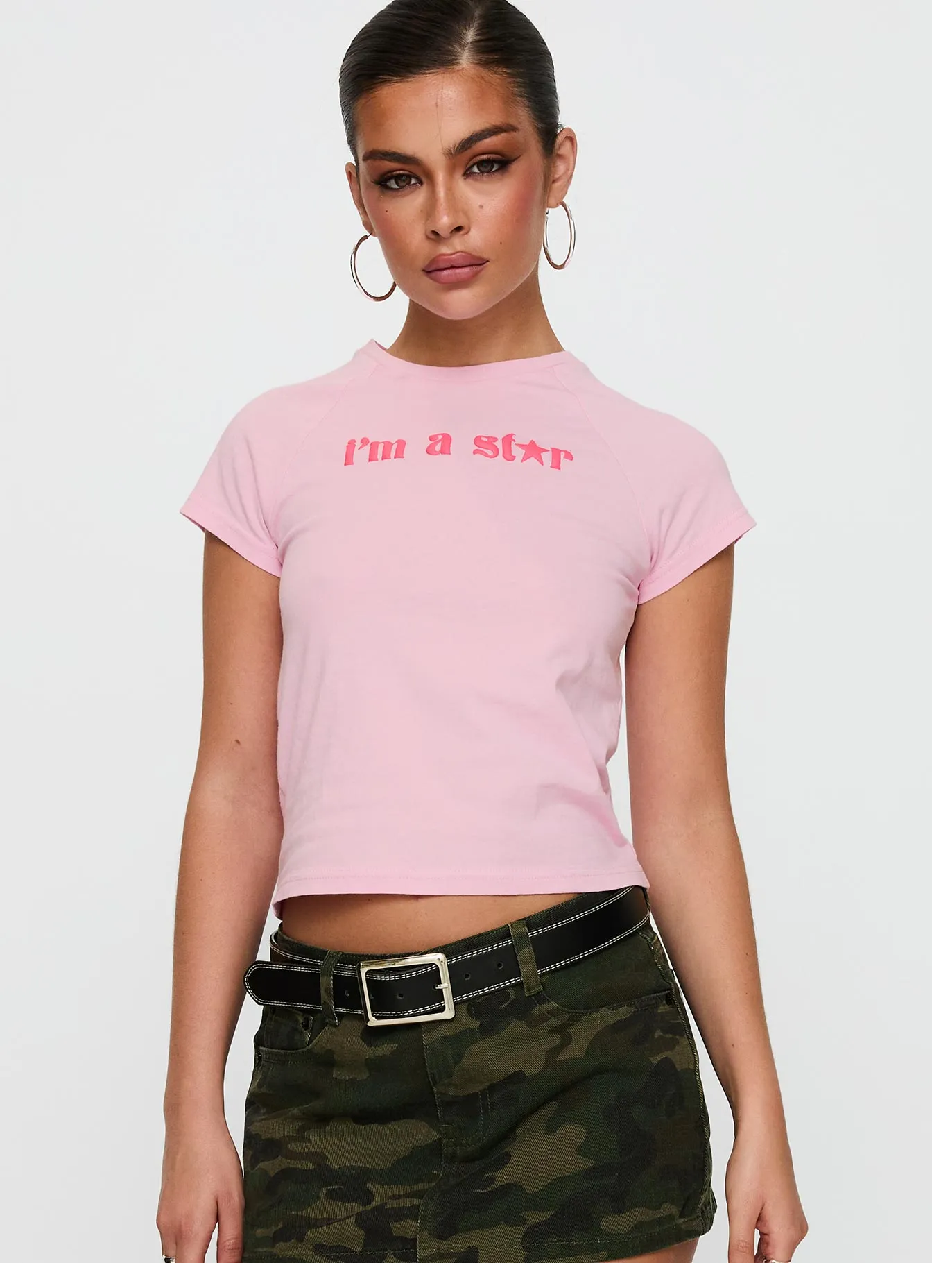 Everyday Outfit I'm A Star Graphic Top Pink