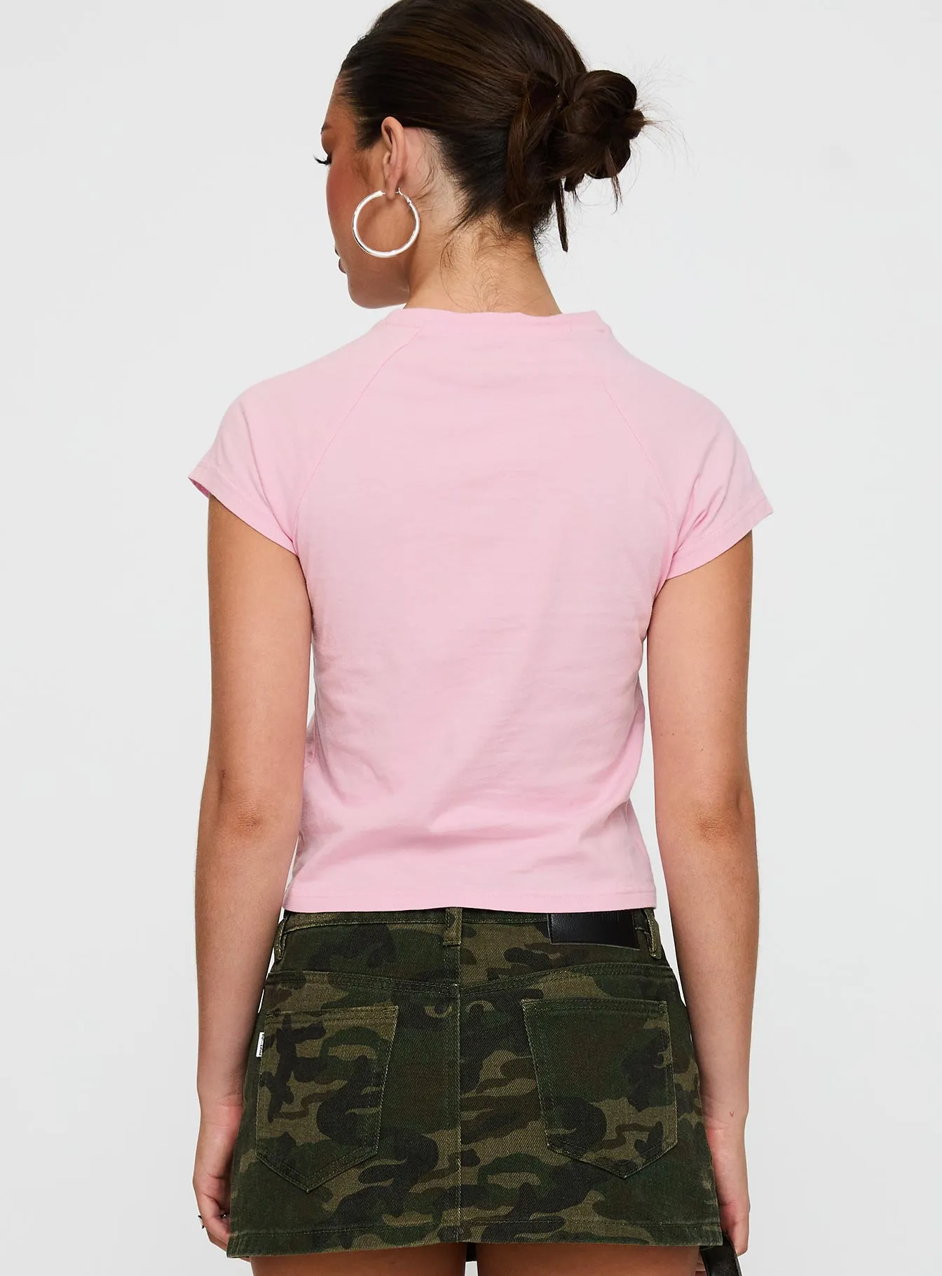 I'm A Star Graphic Top Pink Flexible Weave Eco Conscious Production