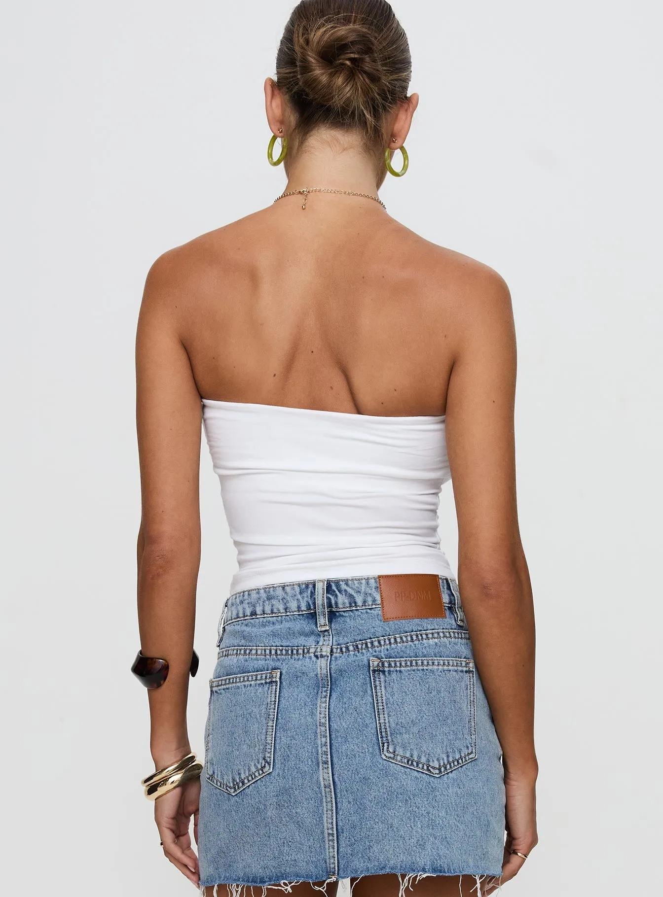 TearResistant Blends Fresh Fruit Strapless Top Ivory