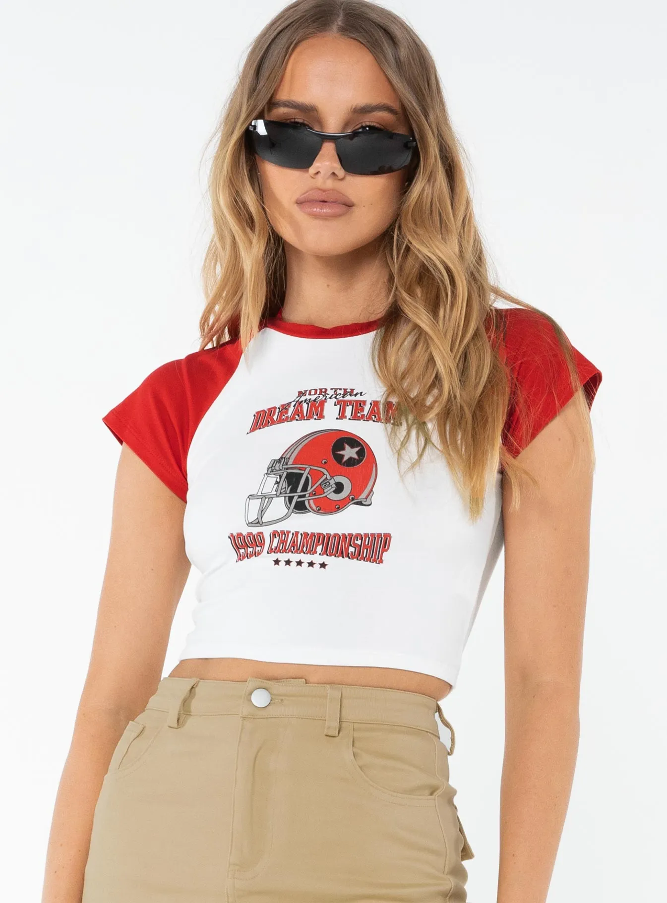 Dream Team Graphic Tee White / Red Thermal Regulation Layer LowImpact Manufacturing