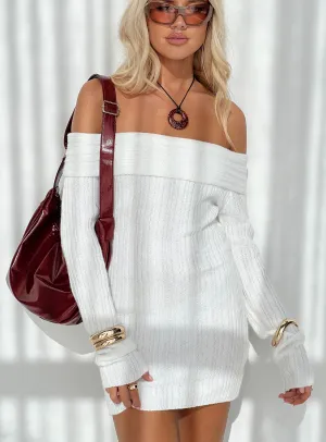 Pascual Off The Shoulder Mini Dress White Relaxed mini for events